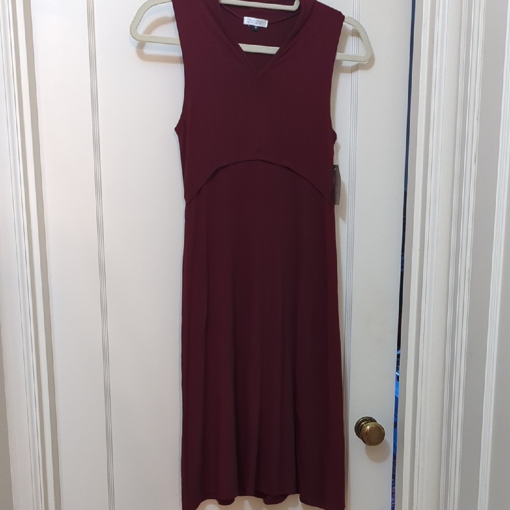 Sleeveless Burgundy Dress